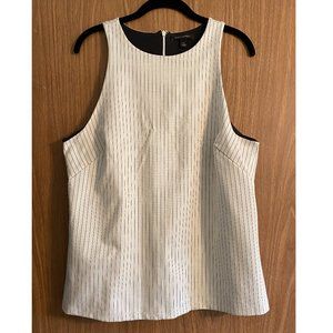 Banana Republic Sleeveless Pinstripe Lined Tank - Size: 14